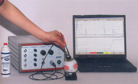 Ultrasonic investigation with the eye dummy